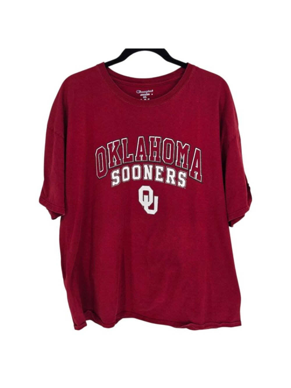 Champion mens size 2XL Crimson Red oklahoma university sooners OU short sleeve